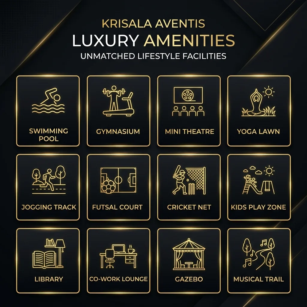 Krisala Aventis amenities Krisala Aventis amenities